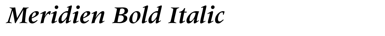 Meridien Bold Italic